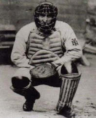 Roger Bresnahan, 1907, more than 20 years after catcher's began to look like "medieval knights."