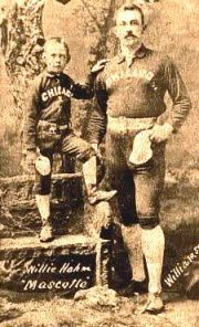 Ned Williamson with White stockings mascot