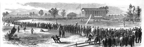 Athletic of Philadelphia versus Atlantic of Brooklyn, in Philadelphia October 30, 1865--"a violent and widespread mania."