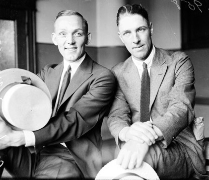 Buck Weaver and Swede Risberg during the trial
