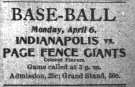 The Giants returned to Indianapolis in 1896, losing 16-3 to the Hoosiers