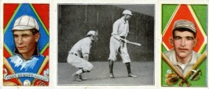 Bender and Thomas shared a baseball card--the 1912 T202 Hassan Triple Folder