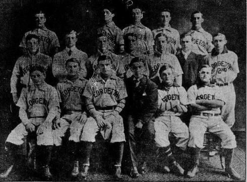 1905 Georgetown baseball team. Apperious is second from left in the center row