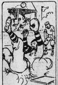 A cartoon which appeared with the 1914 retelling of the Gross story