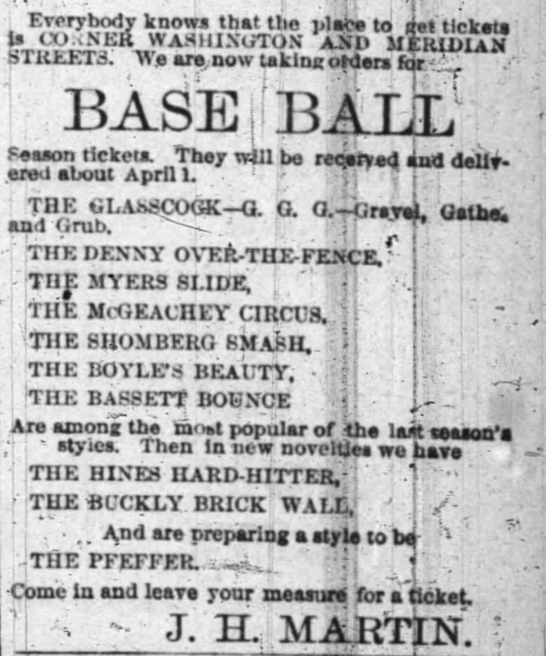 Some of the advertisements from Indianapolis' "Baseball Boom" campaign