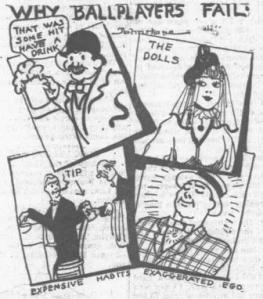 "Why Ballplayers Fail" The illustration that accompanied Fullerton's column