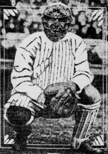 Hartley behind the plate