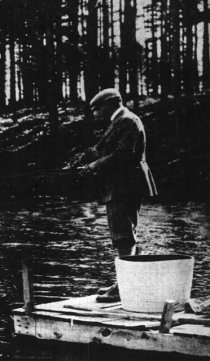 Ruth fishing in Sudbury