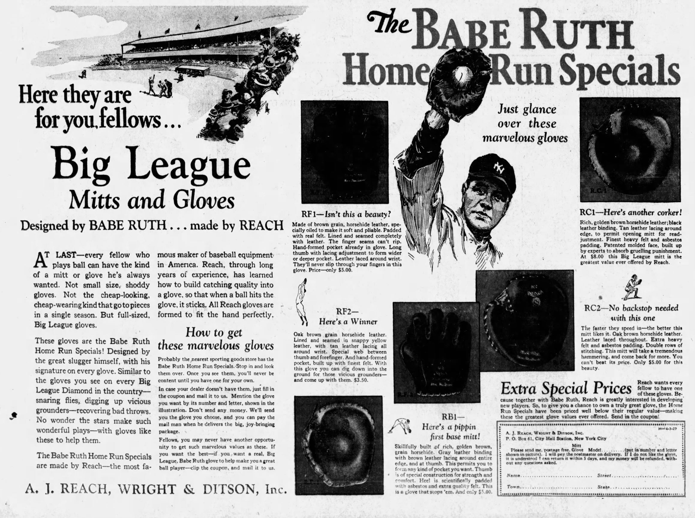 Lost Advertisements: Designed by Babe Ruth | Baseball History Daily